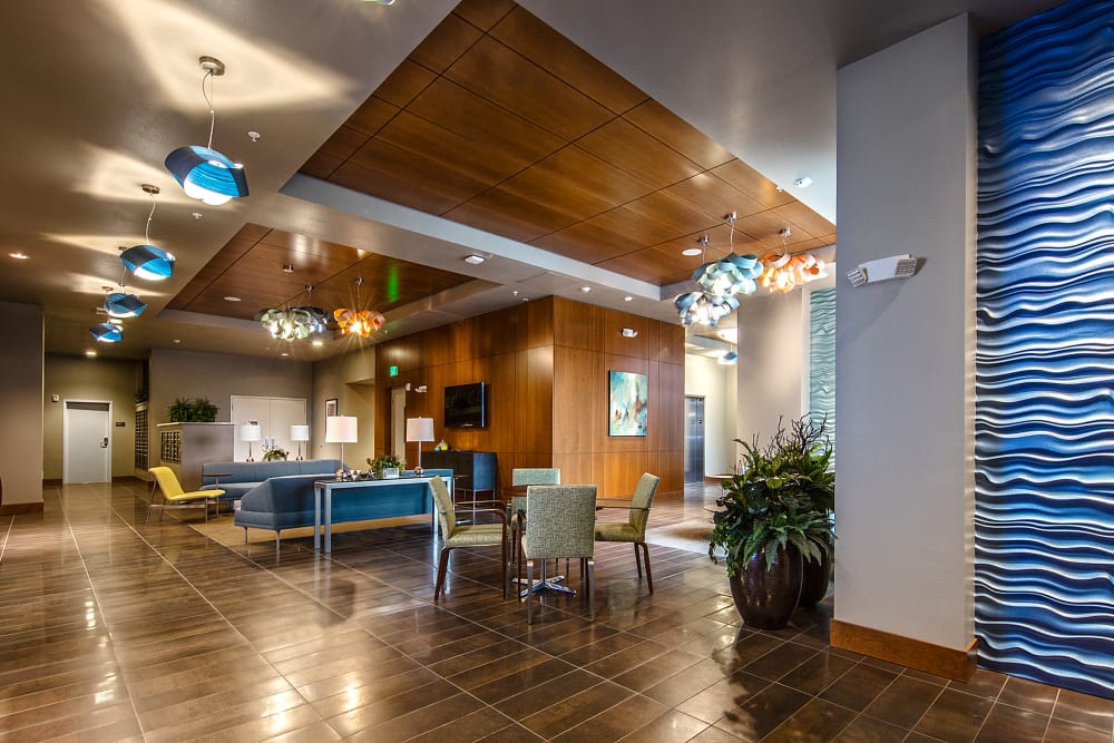 Lobby of The Meyden in Bellevue, Washington